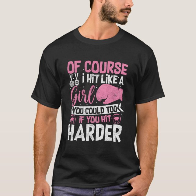 Camiseta Claro que Acerto como um Treinamento de Kickboxing (Frente)