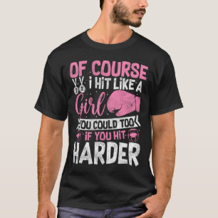 Camiseta Claro Que Eu Acerto Como Uma Garota Kickboxing Spa