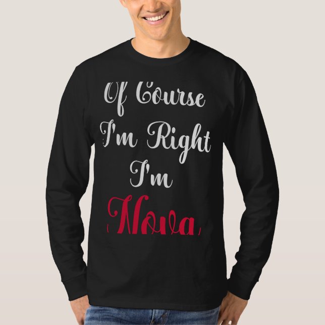 Camiseta Claro que tenho razão, sou Nova (Frente)