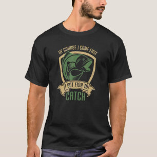 Camiseta Claro Que Vim Rápido Tenho Peixe Para Pescar.