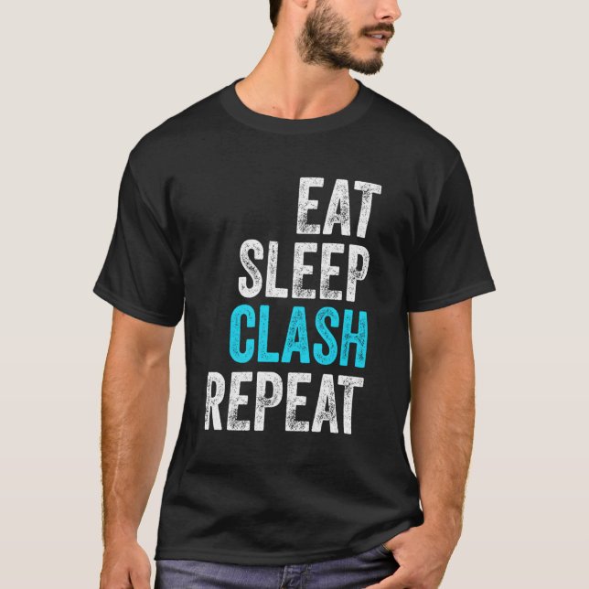 Camiseta Clãs repetitivas de confrontos com o sono de clã d (Frente)
