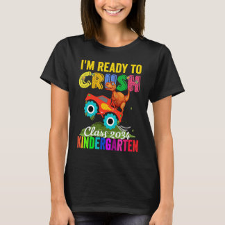 Camiseta Class 2034 Ready To Crush Kindergarten Dinosaur Ba