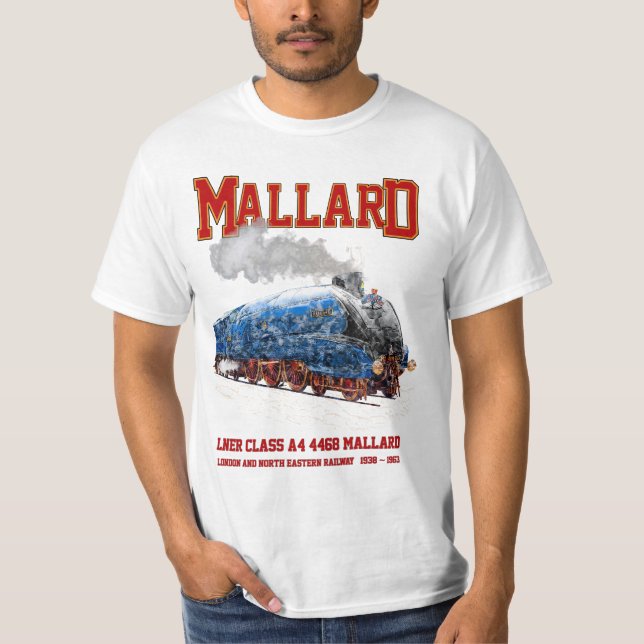 Camiseta Class A4 Mallard - World Fastest Steam Locomotive (Frente)