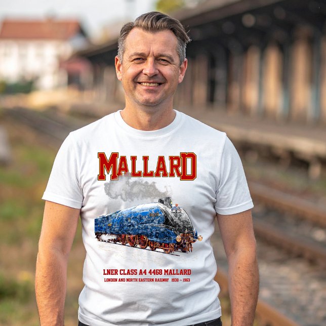 Camiseta Class A4 Mallard - World Fastest Steam Locomotive (Class A4 Mallard - World Fastest Steam Locomotive. Mens Basic T-Shirt)