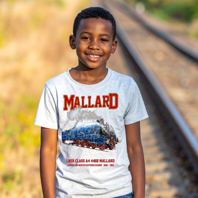 Camiseta Class A4 Mallard - World Fastest Steam Locomotive (Class A4 Mallard - World Fastest Steam Locomotive. Boy Basic T-Shirt)
