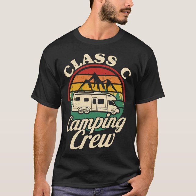 Camiseta Class C Camping Crew RV Camper Men Women Matching  (Frente)