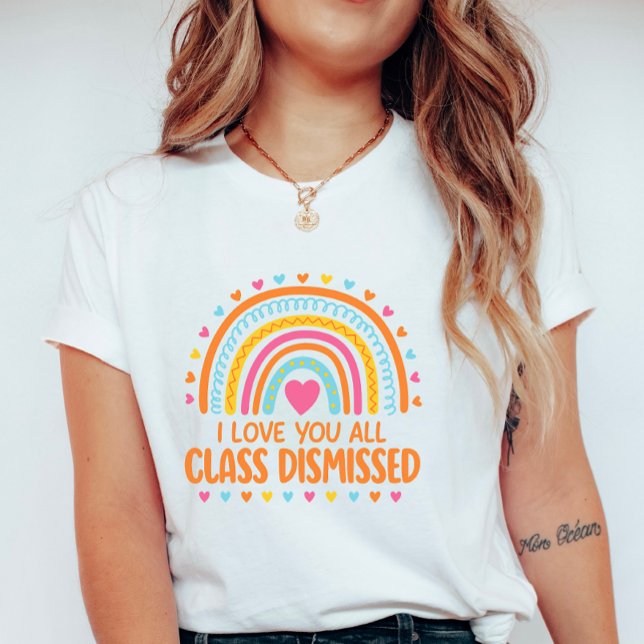 Camiseta Class Dismissed with Hearts and Goodbye Message (Criador carregado)