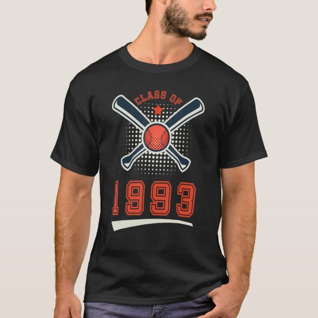 Camiseta Class of 1993 School Graduation Baseball Player Sp (Frente)
