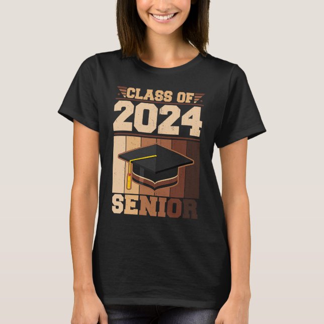 Camiseta Class of 2024 Senior 2024 24 Graduation Boys Girls (Frente)