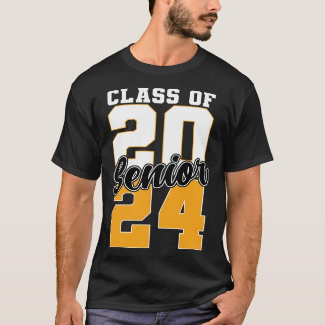 Camiseta Class of 2024 Senior 24 Grad Graduation (Frente)