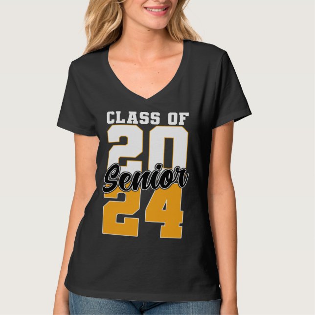 Camiseta Class of 2024 Senior 24 Grad Graduation (Frente)
