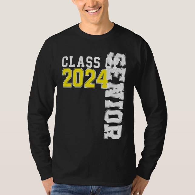 Camiseta Class of 2024 Senior 24 High School Graduation Par (Frente)