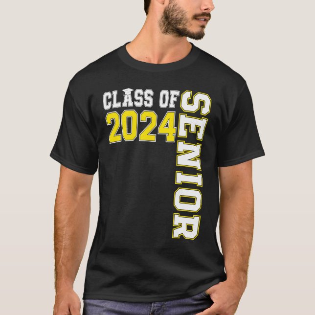 Camiseta Class of 2024 Senior 24 High School Graduation Par (Frente)
