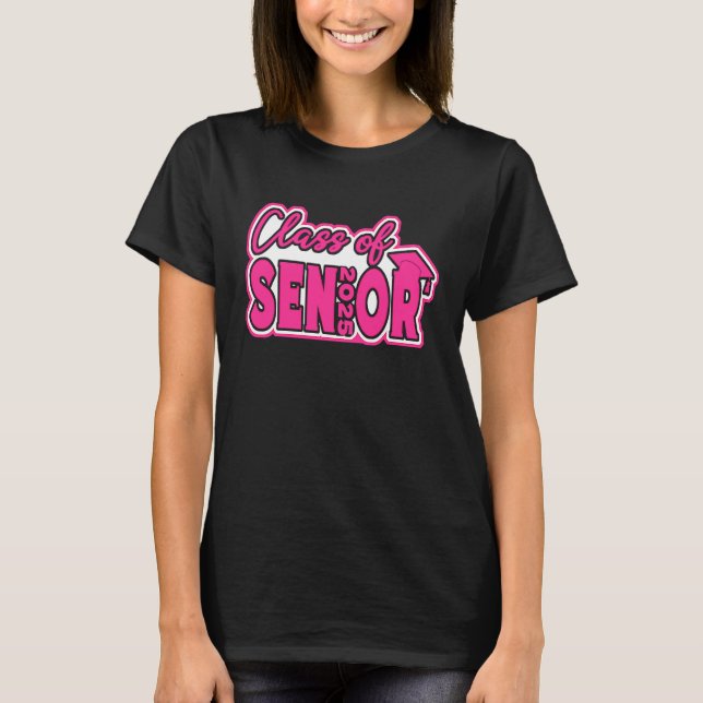 Camiseta Class Of 2025 Senior 25 Graduation Girls Teens Wom (Frente)