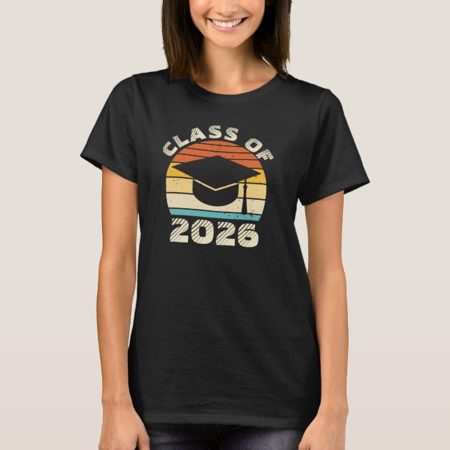 Camiseta Class of 2026 Custom Graduation T-Shirt (Frente)