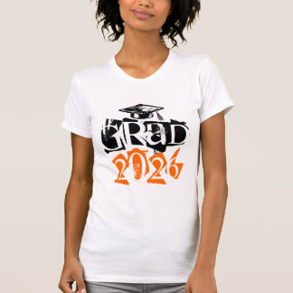 Camiseta Class of 2026 grad grunge text graduation