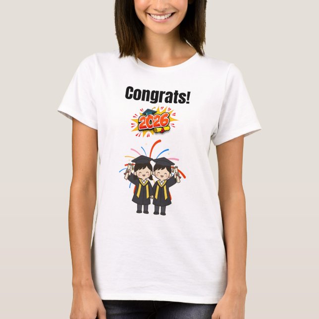 Camiseta Class of 2026 Graduation Celebration  (Frente)