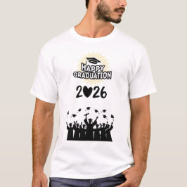 Camiseta Class of 2026 Happy Graduation - Minimalist