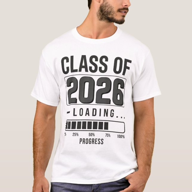 Camiseta Class of 2026 Loading | Formatura Senior (Frente)