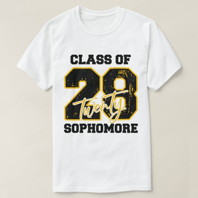 Camiseta Class of 2028 Sophomore High School Back to School (Frente do Design)