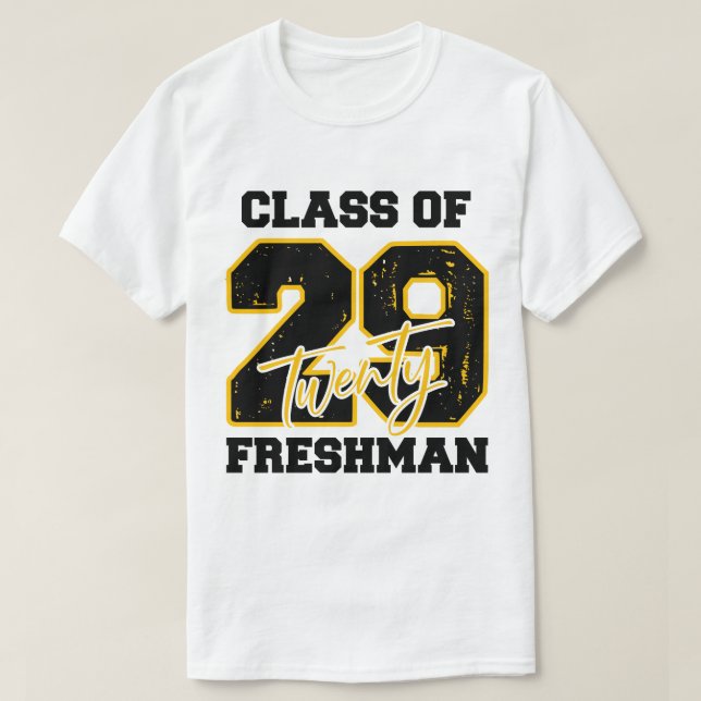 Camiseta Class of 2029 Freshman High School Back To School (Frente do Design)