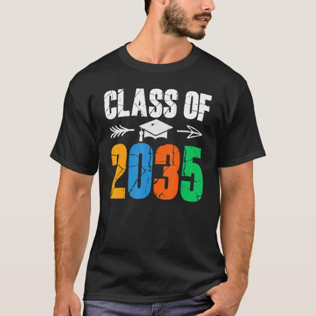 Camiseta Class of 2035 First Day of School Graduation (Frente)