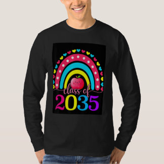 Camiseta Class Of 2035 Grow With Me Graduation First Day Ra