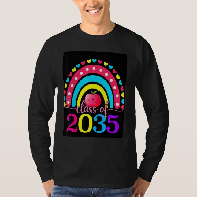 Camiseta Class Of 2035 Grow With Me Graduation First Day Ra (Frente)