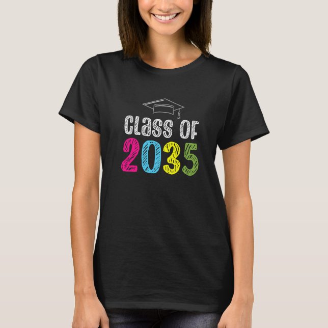Camiseta Class Of 2035 Kindergarten First Day Back to Schoo (Frente)