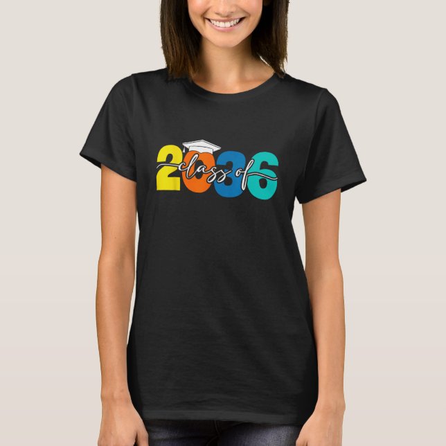 Camiseta Class of 2036 Grow with Me First Day of School Gra (Frente)