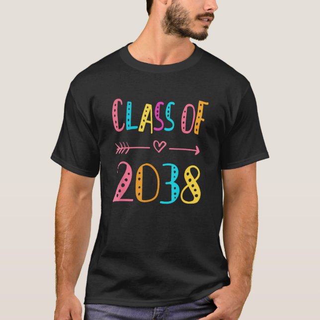 Camiseta Class Of 2038 Pre K Graduate Preschool Graduation (Frente)