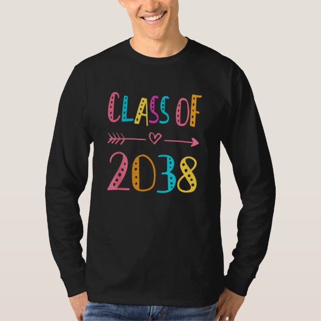 Camiseta Class Of 2038 Pre K Graduate Preschool Graduation (Frente)
