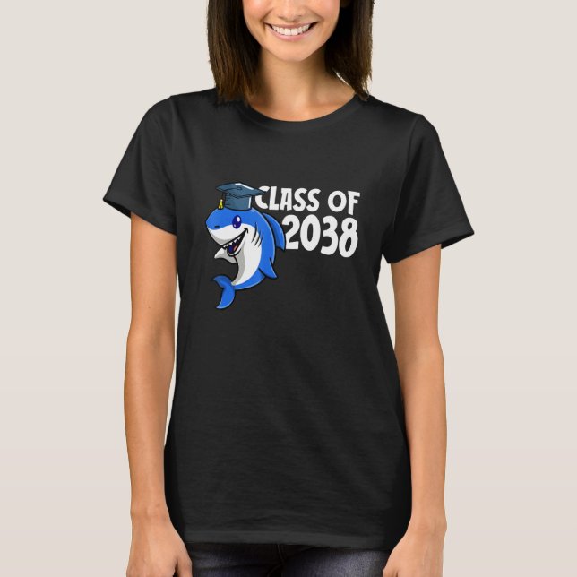 Camiseta Class Of 2038 Shark Graduate Pre K Kindergarten Pr (Frente)