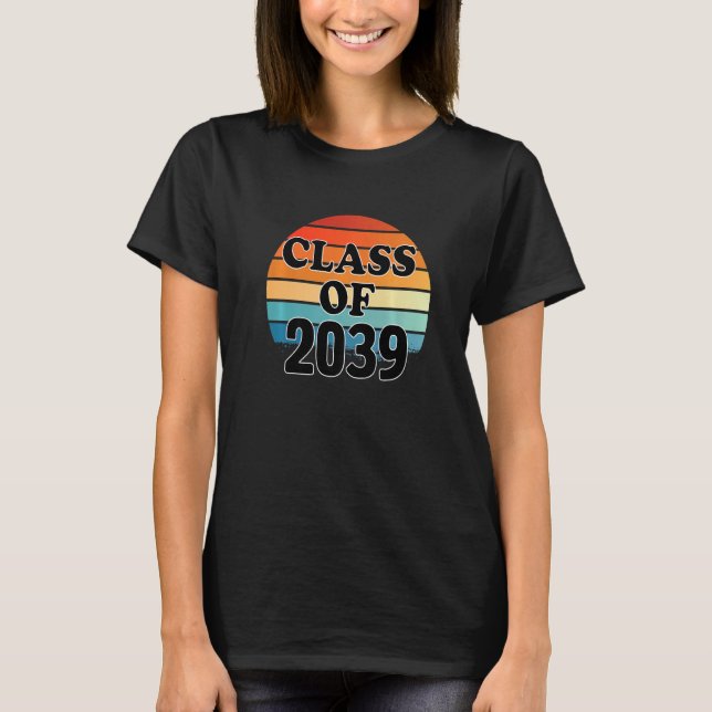 Camiseta Class Of 2039 Senior Graduate Retro Graduation (Frente)