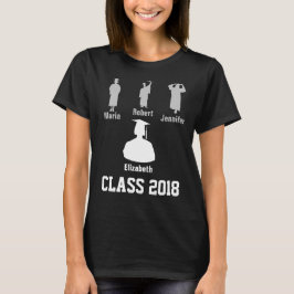 Camiseta Classe 2018 preto elegante e personalizável