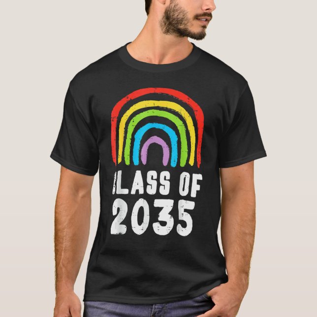 Camiseta Classe Arco-Íris De 2035 Cresce Comigo Meninas Bon (Frente)