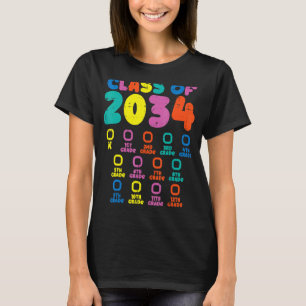Camiseta Classe Colorida De 2034 Cresce Com O Formando Chec