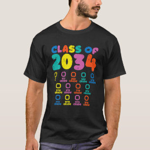 Camiseta Classe Colorida De 2034 Cresce Com O Formando Chec