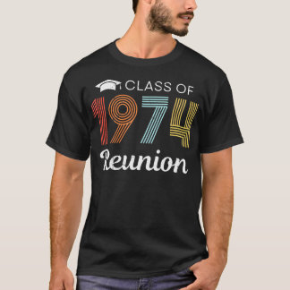 Camiseta Classe De 1974 50ª Graduação Do Segundo grau De Re