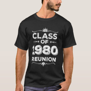 Camiseta Classe De 1980 Reunições De 80 Reunião 1980 Cla
