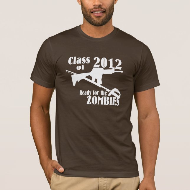Camiseta Classe de 2012 Pronto para os Zombies (Frente)