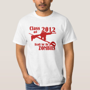 Camiseta Classe de 2012 Pronto para os Zombies