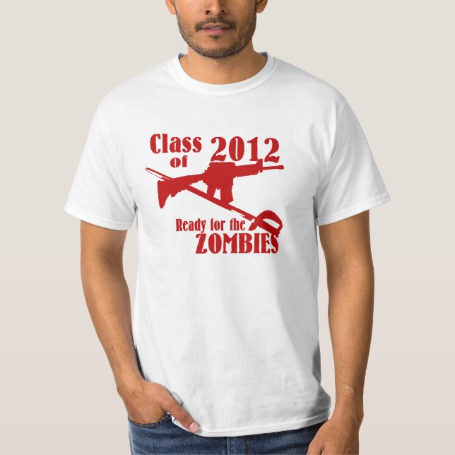 Camiseta Classe de 2012 Pronto para os Zombies (Frente)