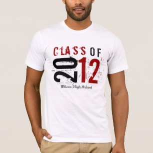 Camiseta Classe de 2012 vermelhos/preto (dê entrada com o