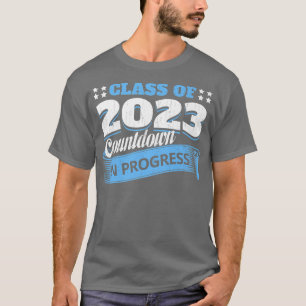 Camiseta Classe De 2023 Contagem Inclinada Estudante De For