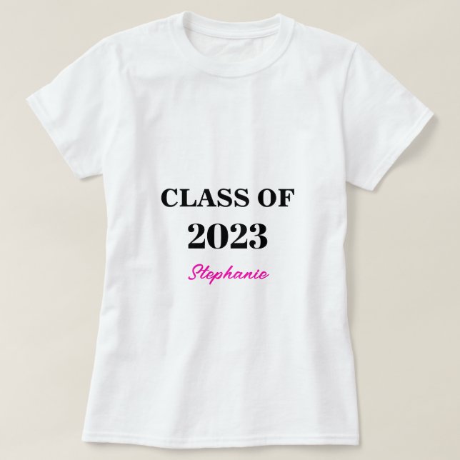 Camiseta Classe De 2023: Graduação Em Cuta Moderna A Monogr (Frente do Design)