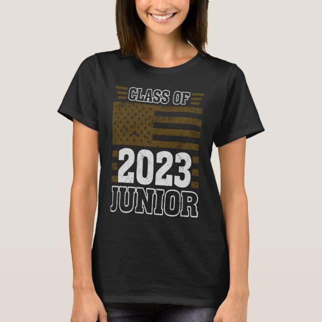 Camiseta Classe de 2023 Junior American Flag Legal Back to (Frente)