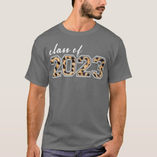 Camiseta Classe de 2023 Mais velho de raparigas Leopard 202