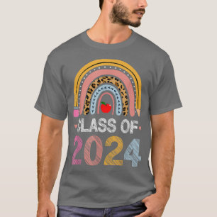 Camiseta Classe De 2024 Formando-Leopardo-Arco-Íris PréK Ki