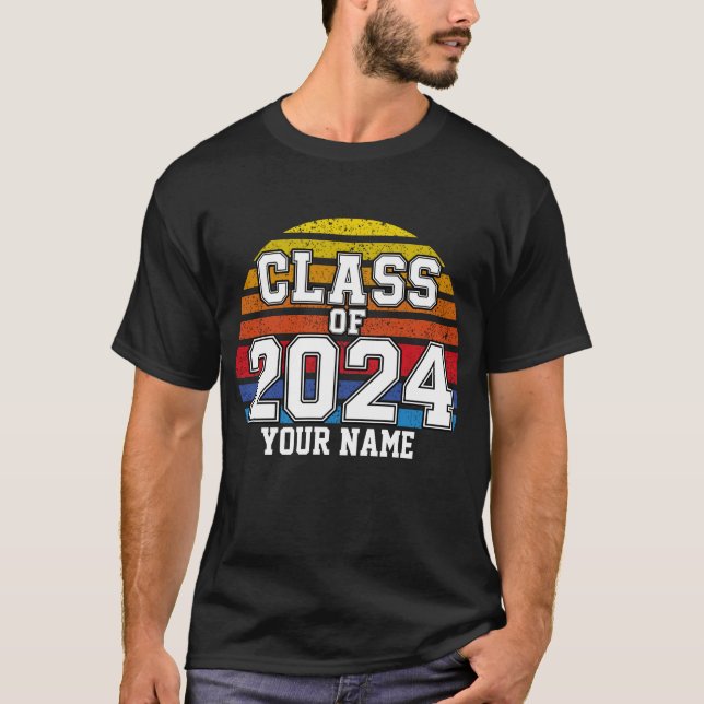 Camiseta Classe de 2024 Retro Sunset (Frente)